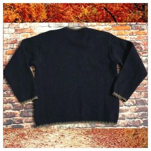 Eddie Bauer sz S blue Wool Blend V Neck Sweater